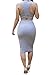 LaSuiveur Women's Two Piece Night Club Outfits Crop Top Midi Skirt Set Grey M