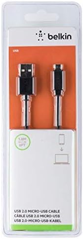 Belkin F3U151CP1.8M-P USB 2 to Micro USB Cable 6 Feet 1.8 Meter Black for Samsung Nexus LG Sony HTC Kindle - Image 4