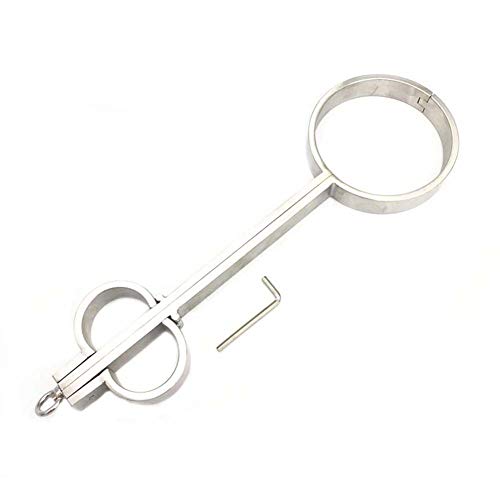 Metal Bondage Handcuffs Neck Collar Slave Toys, BDSM Restraints Torture Toys for Couples, Heavy Duty Sex Toys Adult Games Fetish Toys,Female