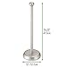 mDesign Metal Free-Standing Toilet Paper Holder with Stainless Steel Tube, Stand with Storage Roller Organizer for Bathroom Cabinet - Holds 3 Rolls Toilet Tissue - Hyde Collection - Satin