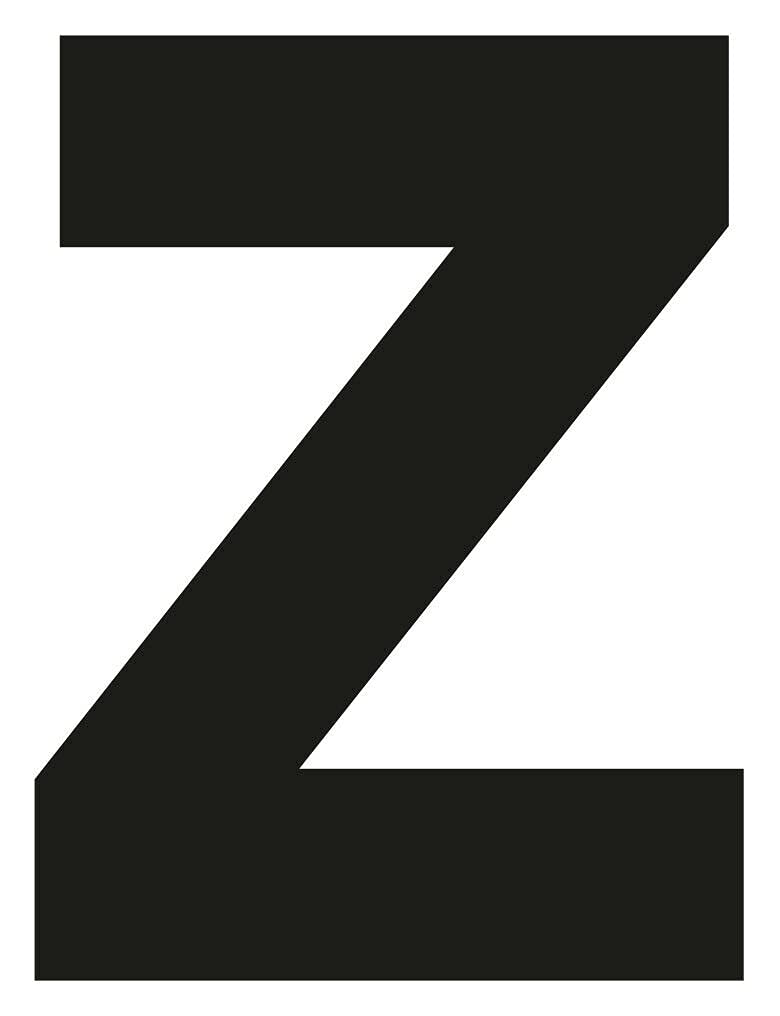 Merriway BH04059 (4 Pcs) Black Vinyl Stick-On Wheelie Bin Post Box Crate Dust Bin Letters 75mm (3 inch) Letter Z - Pack of 4 Pieces