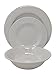 Gianna's Home 12 Piece Rustic Farmhouse Melamine Dinnerware Set, Service for 4 (Solid Ivory)