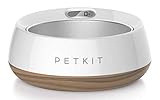 PETKIT 'FRESH METAL' Large Anti-Bacterial Machine Washable Smart Food Weight Calculating Digital Scale Pet Cat Dog Bowl Feeder w/ Inlcuded Batteries and Ejectable Stainless Bowl, One Size, Wood