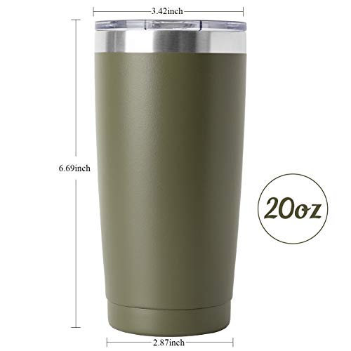1 Tumbler+Insulated+Stainless+Beverage+ArmyGreen