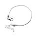 BSI - Pack of 5 Pcs Silver Plated Snake Chain Fits Pandora Chamilia Troll Biagi Beads, 5 Pcs Silver Plated Brass Charm Bracelet Chains w/Screw End (8 Inches)