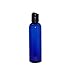 WM (Pack of 24) 4 oz Empty Bottles - Refillable Plastic Container w/Press Disc Cap – PET Plastic Cosmo Bullet Bottle for Travel, Oils, Soap, Shampoo, Lotion, Aromatherapy and More (4 oz, Blue)