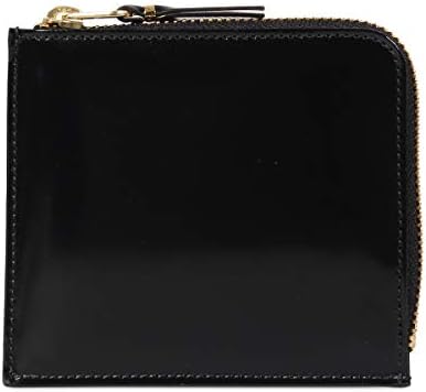 COMME des GARCONS MIRROR INSIDE COIN CASE コムデギャルソン 財布 小銭入れ コインケース L字ファスナー 本革 ブラック 黒 SA3100MI [並行輸入品]