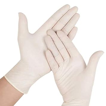 Coudre 100 Pieces Latex Disposable Gloves, Disposable Work Gloves Soft Industrial Gloves