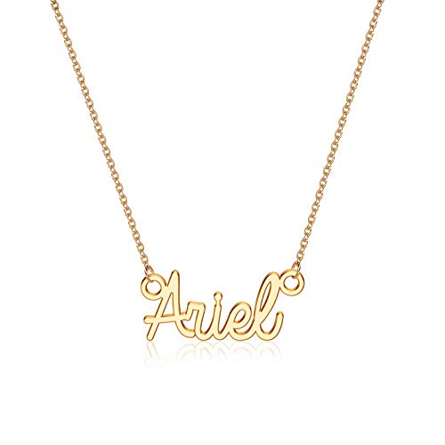 Turandoss Ariel Necklace, 14K Gold Plated Name