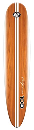 Keeper Sports Products' California Board Company Foam Surf Board, 9-Feet (Color: Brown/Wood graphic)