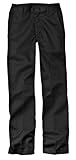 Dickies Big Boys' Classic Flat Front Pant, Black, 8 Regular