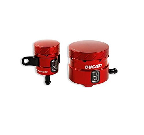 Ducati Performance Superbike Billet Aluminum Brake & Clutch Fluid Reservoirs (Red 96180031A) - Thumbnail 2
