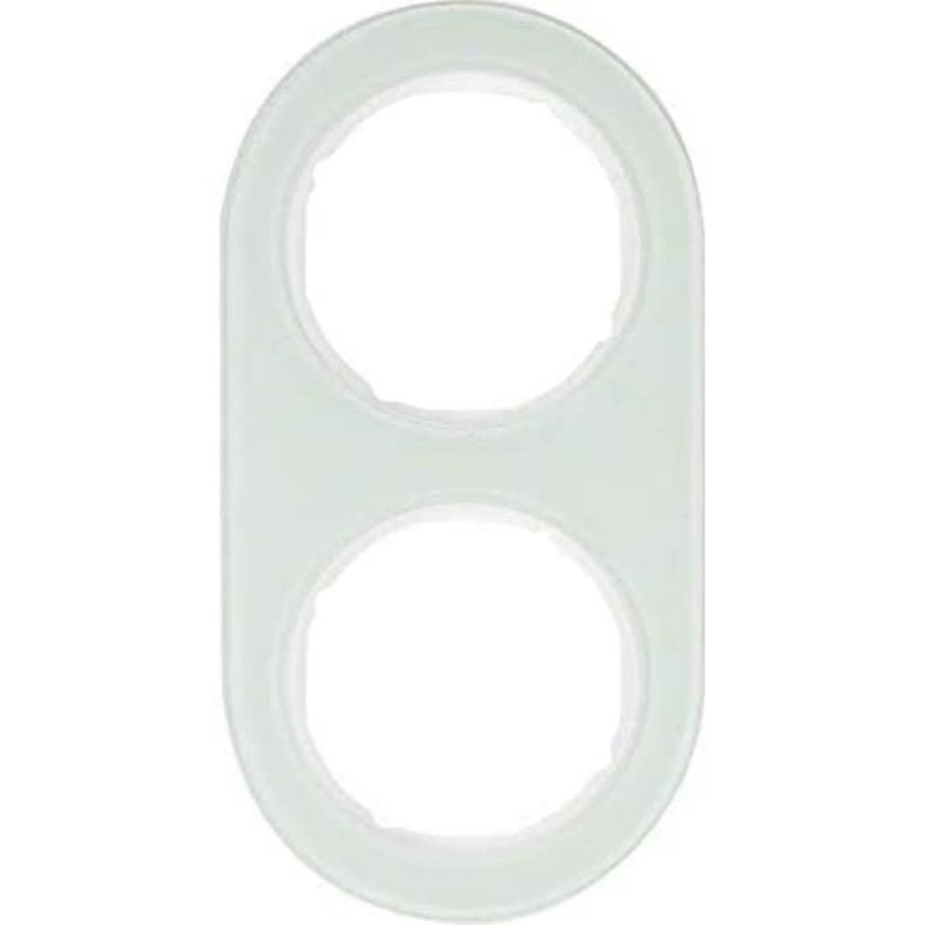 Hager r.Classic Frame Classic 2 Elements Glass White Polar