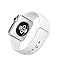 Apple Watch 38mm Stainless Steel Case w/ White Sport Band