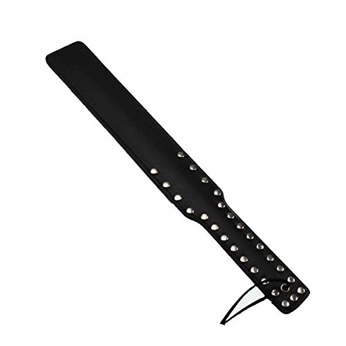 Adult SM Erotica Products, FTXJ Fetish Hand Spanking PU Leather Paddle Flogger Whip (Black)