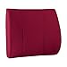 DMI Contour Lumbar Back Support Cushion Pillow with Strap, Burgundy