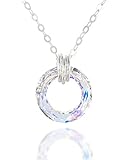 925 Silver Necklace Made with Swarovski AB Crystal