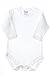 Baby and Toddler White Onesies - 1 Pack, Soft Cotton Long Sleeve Unisex Bodysuit - By Baby Jay