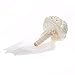 18cm Handmade Wedding Brooch Diamond Bridal Bouquet Satin Rose Flower with Rhinestone Artificial Pearls Beads Decorated for Bride Wedding Supplies--Beige