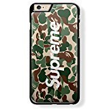 a bathing ape and supreme for iPhone 6 Plus Black case