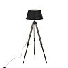 QAZQA – Industrieel | Industrie vloerlamp op houten driepoot met zwarte kap – Rio | Woonkamer | Slaapkamer | Keuken…