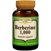 Only Natural Berberine - 1000 mg - 50 Vegetarian Capsules -pack of 3