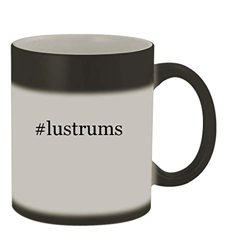 #lustrums - 11oz Color Changing Hashtag Sturdy Ceramic Coffee Cup Mug, Matte Black