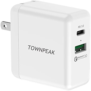 USB Type C PD Charger,Townpeak 45W USB-C PD Smart Wall Charger with Qualcomm Quick Charge3.0 for Apple MacBook,Samsung Phone, iPhone X, S8/S8 Plus and Other Device