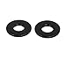 uxcell M4 x 10mm x 1mm Black Zinc Plated Flat Washers Spacers Fastener 100PCS