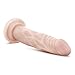 Eden Pleasure Products - Adult Sex Toys - Realistic Dildo with Small Glans - 7 Inch - Suction Cup - Flexible Slim Lifelike Penis for Vaginal G-spot & Anal Stimulaton - Women Men & Couples - Beige
