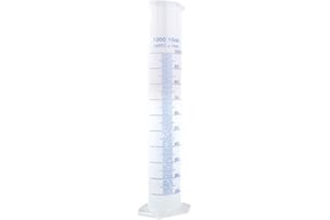 Clear Plastic Graduated Cylinders 1000ML Science Measuring Test Tube Flask Ideal for DIY and Science LabPlastic Graduated Cyl