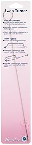 Hemline H275 Loop Turner Sewing Tool for Button Loops, Lingerie Straps &amp; Rouleau by Hemline Haberdashery