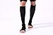 Zipper Compression Socks 2 Pair Zip Guard Skin Protection & Open Toe Compression Medical Zip Socks15-20mmHg Zipper Leg Support Unisex (Light Black, XXL)