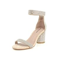 Jeffrey Campbell Womens Laura-JS Nude Suede Champagne Sandal - 7.5