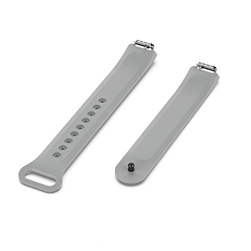 AutumnFall Small Silicone Waterproof Bracelet Watch Band Wristband Strap for Fitbit Inspire/Inspire HR (Gray) - Thumbnail 3