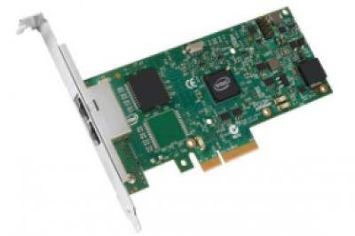Intel I350-T2 I350-T2 PCI Express x4 2 Port-10/100/1000Base-T Low Profile and Full Height Ethernet Server Adapter, Black