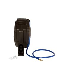 Carrete de manguera de compresor de aire retráctil de 0.4 in x 8.3 ft, 300 PSI, herramientas de rebobinado automático.