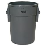 Genuine Joe GJO11585 Resins Back Saver Trash Receptacle, 44 gallon Capacity, Dark Gray