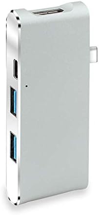 KiKerTech USB C Hub, USB Type C Adapter 3.1 with Type C Charging Port, USB 3.0, Two USB 2.0, SD Card Reader, for MacBook Pro and More USB C Devices (Aluminum)
