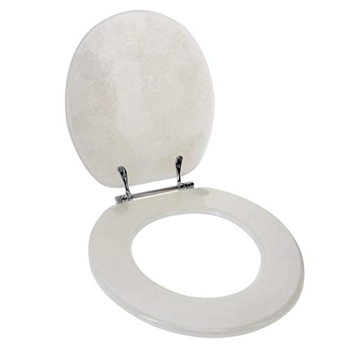 Ginsey Standard Deluxe Capice Resin Toilet Seat with Chrome Hinges