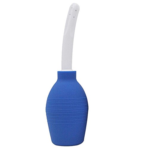 Blue 310ml douche and enema flush bulb, portable insert…