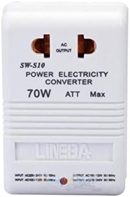 Grateshop1 White 110V to 220V Step-Up & Down Voltage Converter 70W Watt Transformer Travel