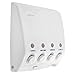 Templeton Four Chamber Shower Soap, Shampoo, Conditioner & Lotion Dispenser in White