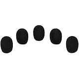 eBoot 5 Pack Mini-size Lapel Headset Microphone Windscreen, Black