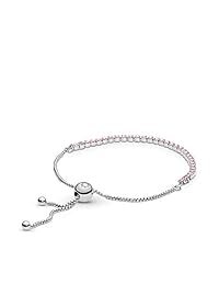 PANDORA - Pulsera de cuerda brillante, plata, 590524PCZ-1