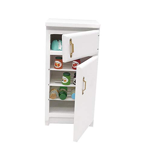 image for Euone  Miniature Refrigerator, Mini Dollhouse Furniture Refrigerator M