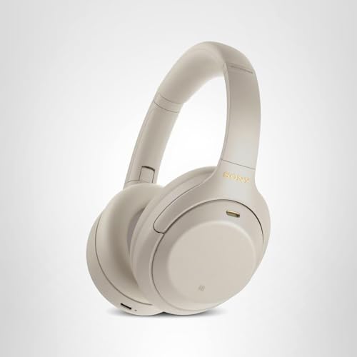 Sony WH-1000XM4 Auriculares inalámbricos premium con cancelación de ruido y micrófono para llamadas telefónicas y control de voz de Alexa, plateados WH1000XM4