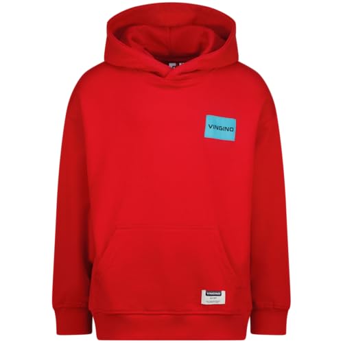 Vingino Boy's Neston Hooded Sweatshirt, rot, 4 Jahre
