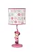 Disney Minnie Mouse Polka Dots Lamp Base and Shade, Light Pink/White/Grey/Bright Raspberry
