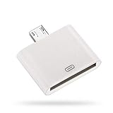 30pin to Micro USB Adapter, 30 Pin Female to Micro USB 2.0 Male Dock Adapter Connector for iPad iPhone Samsung Galaxy HTC & Other Android Micro USB Devices